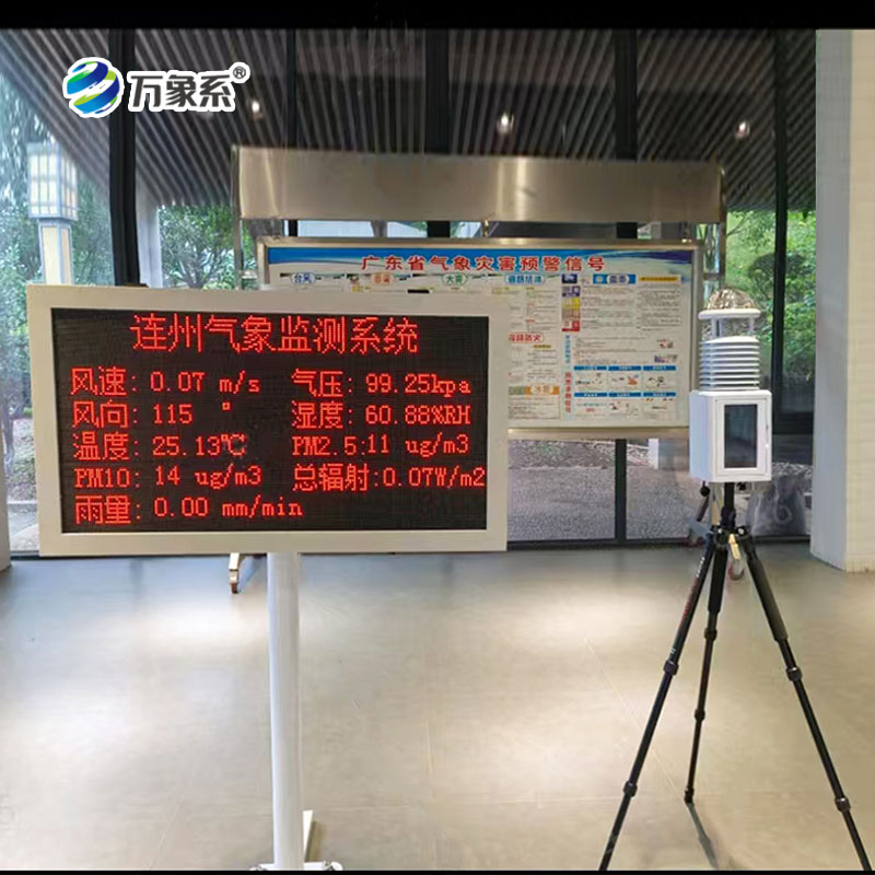 便携气象站配LED屏案例